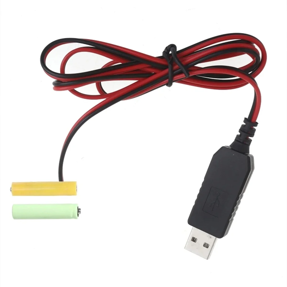 M18K-USB 5V to 3V LR03 AAA Dummy Battery Eliminators Cable for Remote Control Radio LED Light 1m