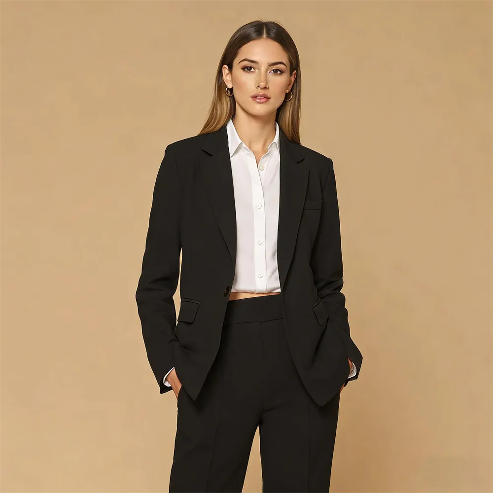 Charming Women's Suits 2 Piece Tailored Tuxedo Custom Formal Outfit Bridesmaid Dress Business Office Suit (Jacket+Pants)