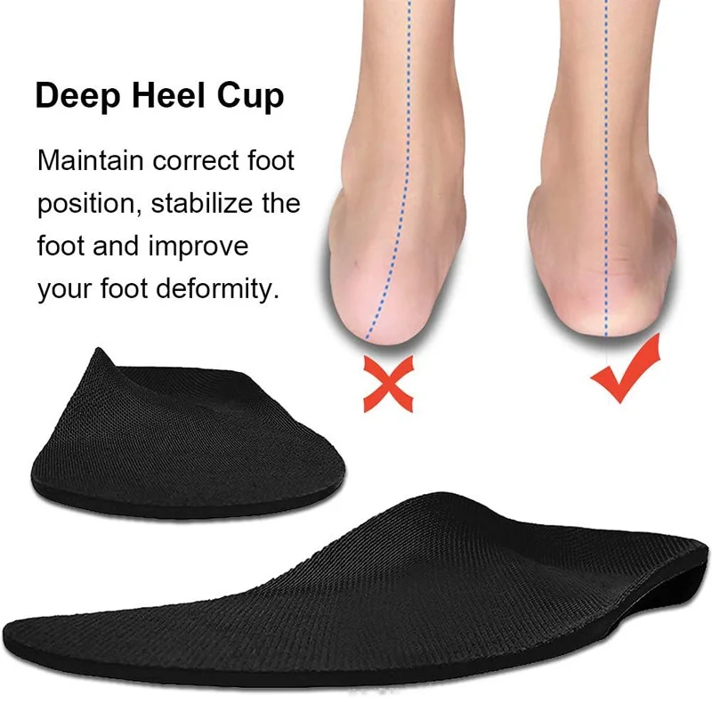 Pu Arch Orthopedic Insoles For Men And Women Arch Support Flat Feet Collapsed Everted Feet Non-medical Correction Insoles