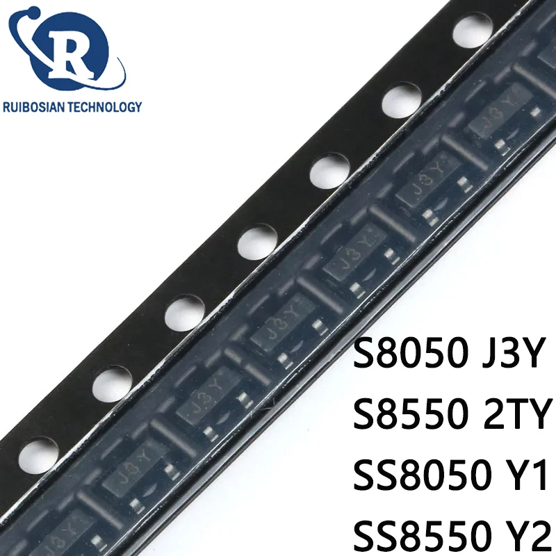 100 шт. S8050 S8550 SS8050 SS8550 SOT-23 J3Y 2TY Y1 Y2 PNP транзистор SMD