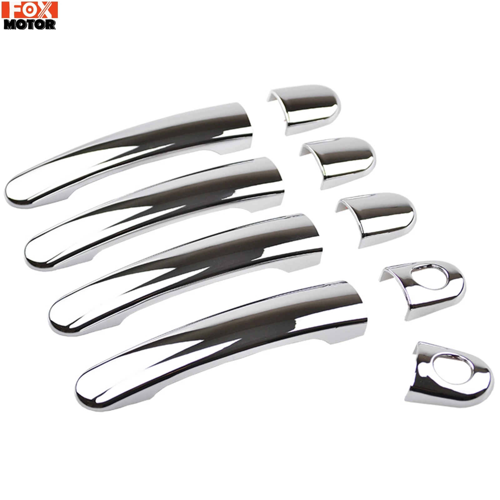 Chrome Door Handle Cover Catch Trim Molding Bezel Cap Garnish For VW Passat B5 Golf Mk4 Polo Jetta Skoda Decoration Accessories