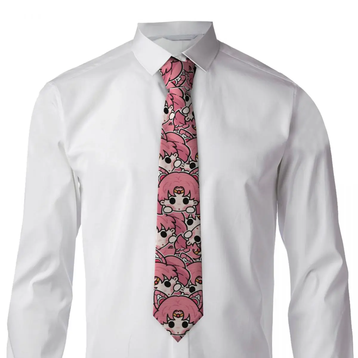 Personalized S-Sailors M-Moons Cartroon Tie Men Fashion Anime Silk Business Neckties