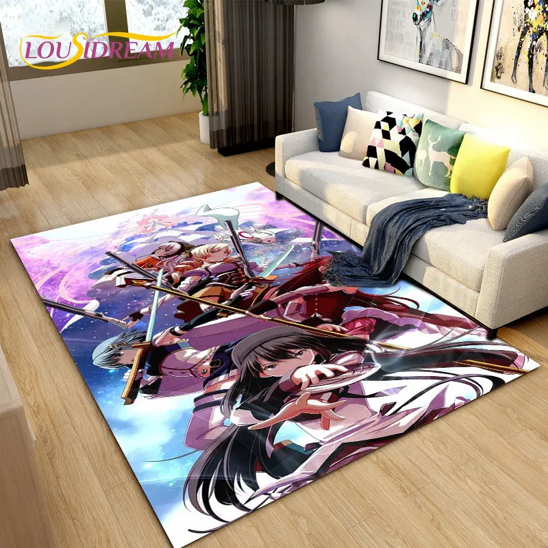 Puella magi madoka magica Cartoon Area Rug,Carpet Rug for Living Room Bedroom Sofa Doormat Decoration, Kids Non-slip Floor Mat