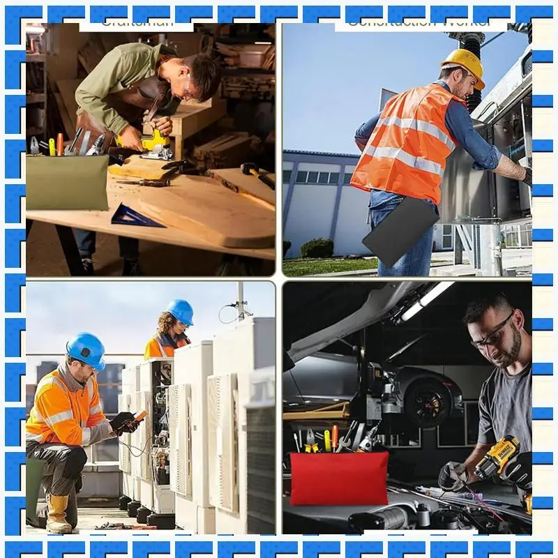 Сумка для инструментов ABNG, маленькая сумка для инструментов 12 дюймов, 6 шт., многофункциональная сумка-органайзер для хранения с подвесной молнией