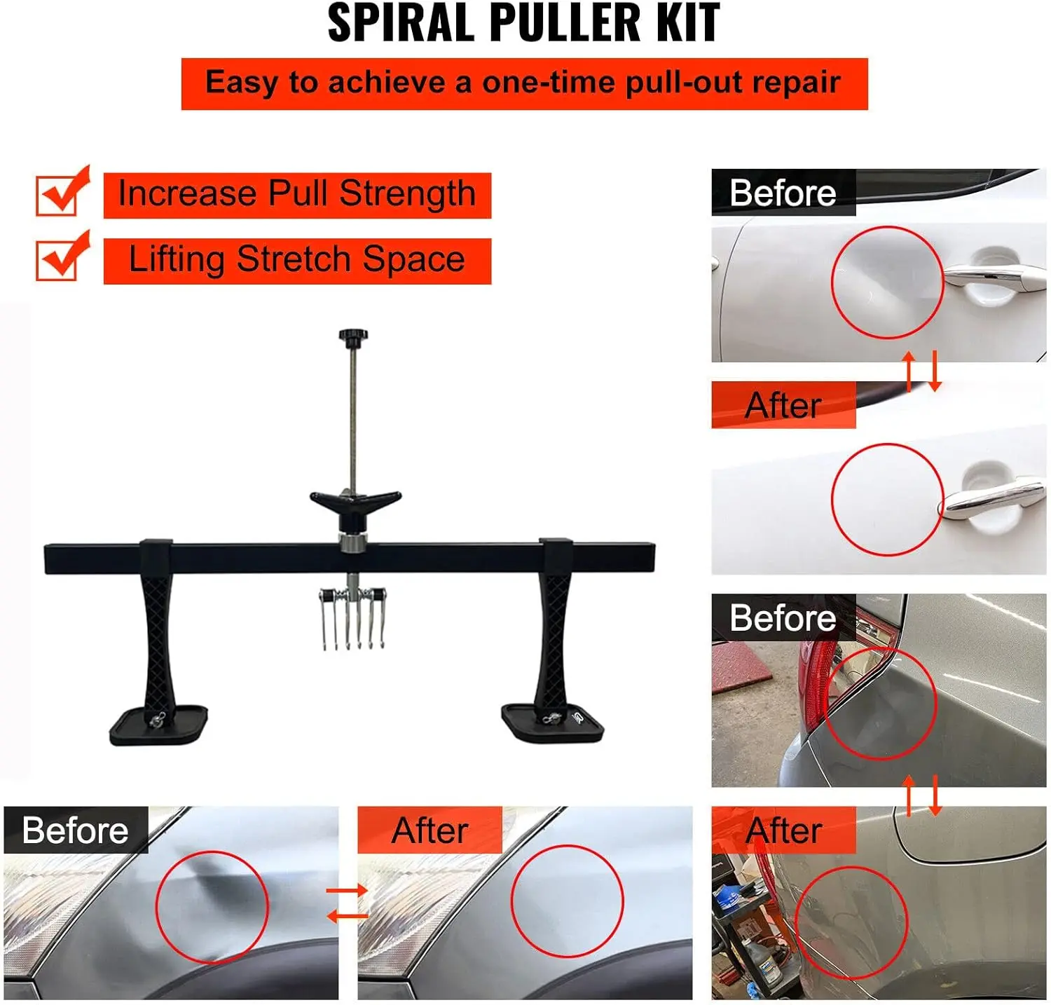 Автомобильный вмятин, ручной съемник, рычаг, набор для удаления молотка, инструмент для ремонта кузова автомобиля (черный)
