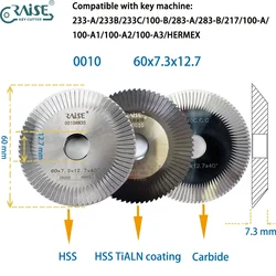 RAISE Milling Cutter 0010 60x7.3x12.7 for WENXING 100A 100B HERMEX Locksmith Tools