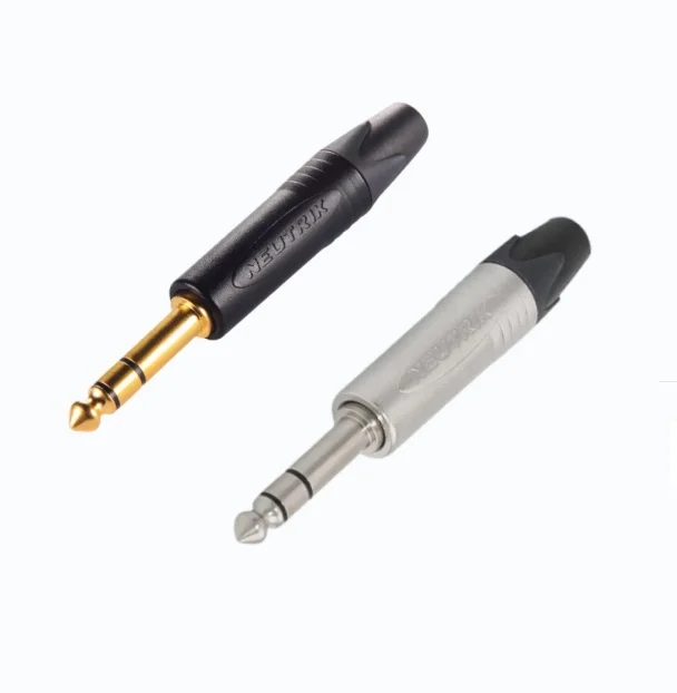 10 peças originais Nutrik NP3X, plugue profissional de três pinos grande, plugue estéreo 6.35, cabeça de microfone 6.5