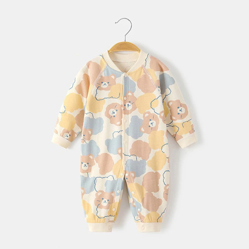 

Комплект детской одежды из чистого хлопка: комбинезон и брюки с низкой посадкой для осени, зимы и весны. Удобная, дышащая одежда для младенцев.