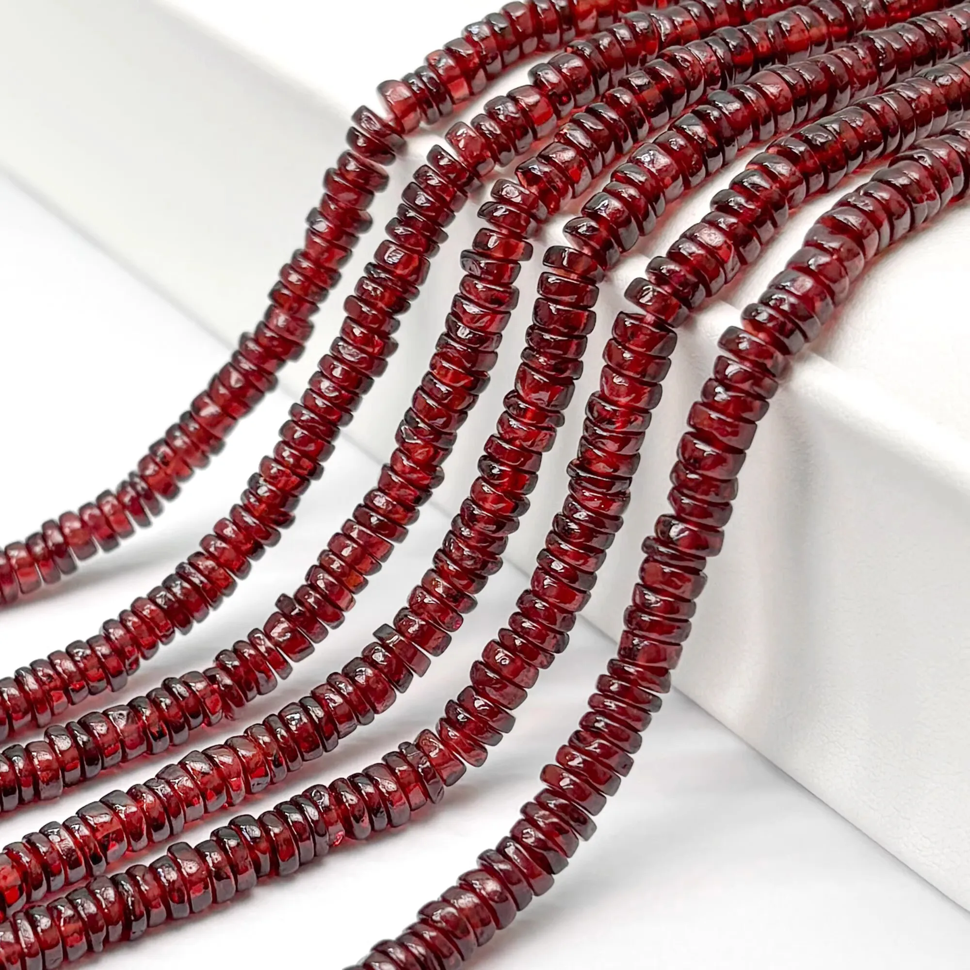 

5A Garnet roundelle red 3mm 4mm 5mm wholesale for DIY jewelry necklace 38cm LOOSE BEADS