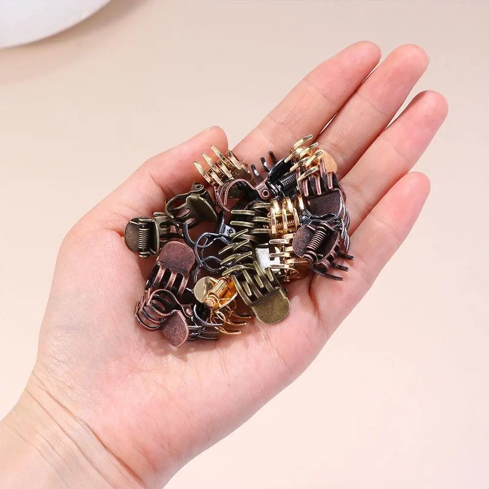 5pcs/lot antique copper small mini hair claws jaw crab clamp clips pin metal  grey color hair accessories for women goody