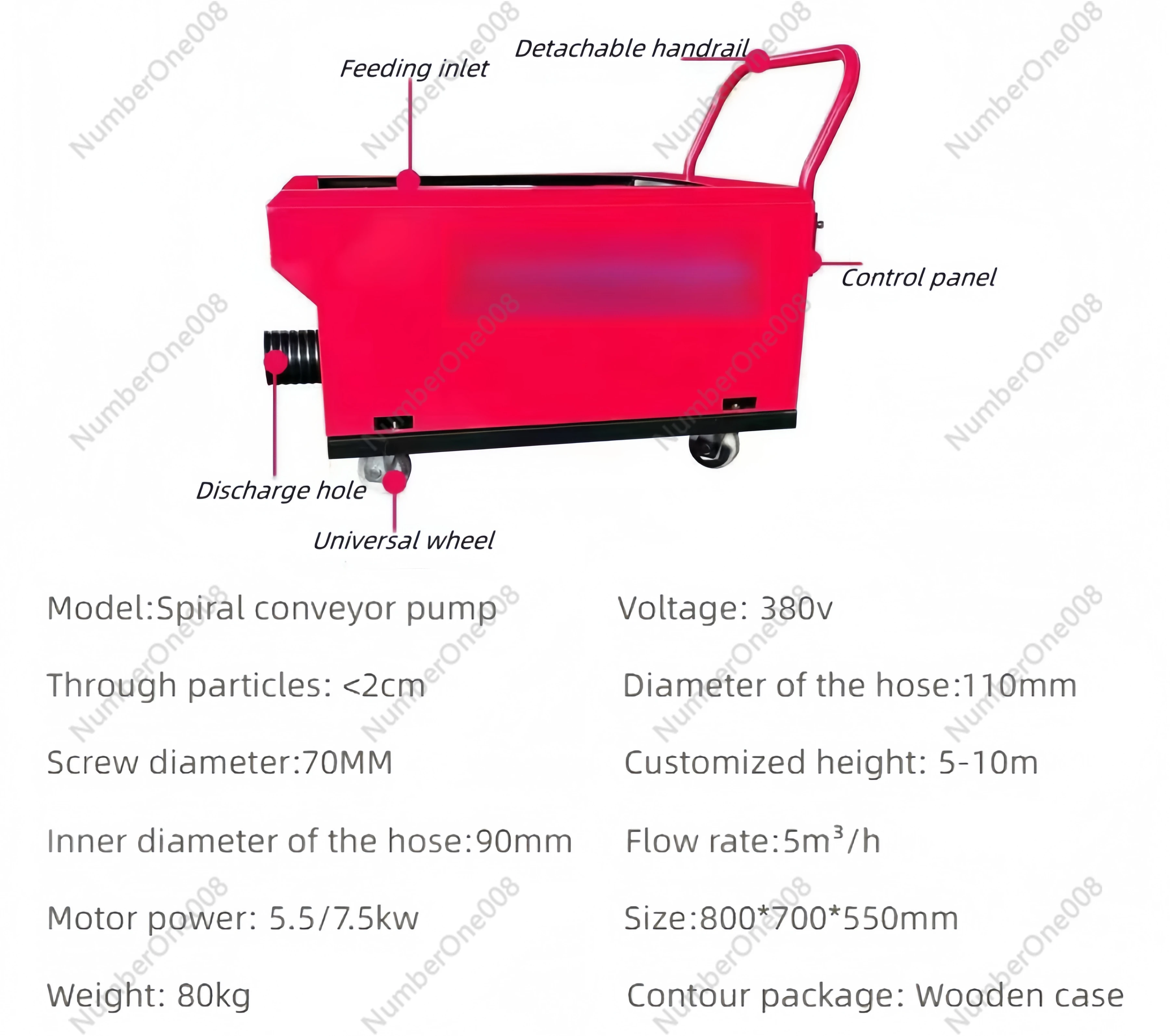 

Mini Concrete Pump Motor for Fine Stone Mortar and Small Structural Column Pump - High-Performance Construction Tool