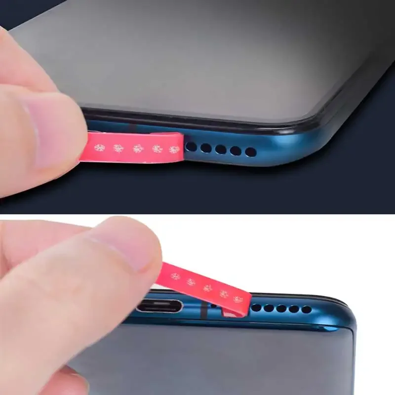 Universal Phone Hole Dust Removal Glue Speaker Earpiece Clean Dust Net Sticker for IPhone 14 Samsung Charging Port Cleaning Tool