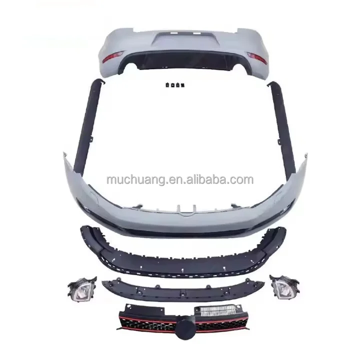 

Hot Selling Volkswa-gen Golf 6 Bodykit Upgrade to G TI Style Front Rear Bumper Side Skirt Grill-Auto Parts