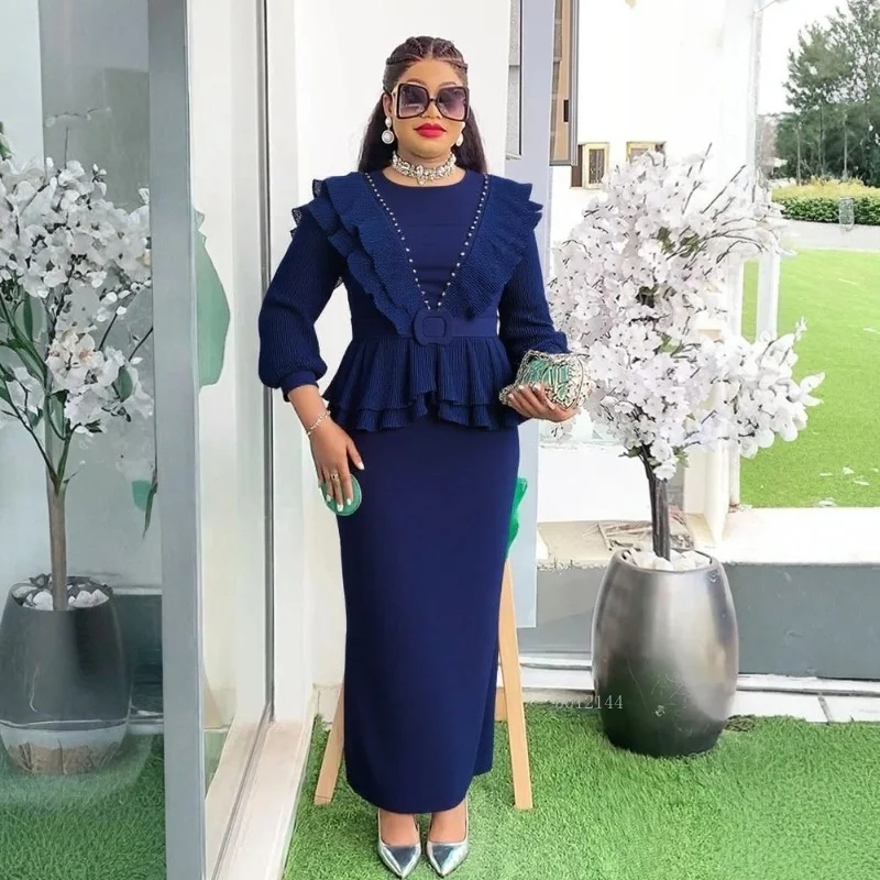 

Элегантные африканские платья для женщин, осенняя мода 202, наряды для свадебной вечеринки, длинное платье больших размеров, вечернее платье, женская одежда