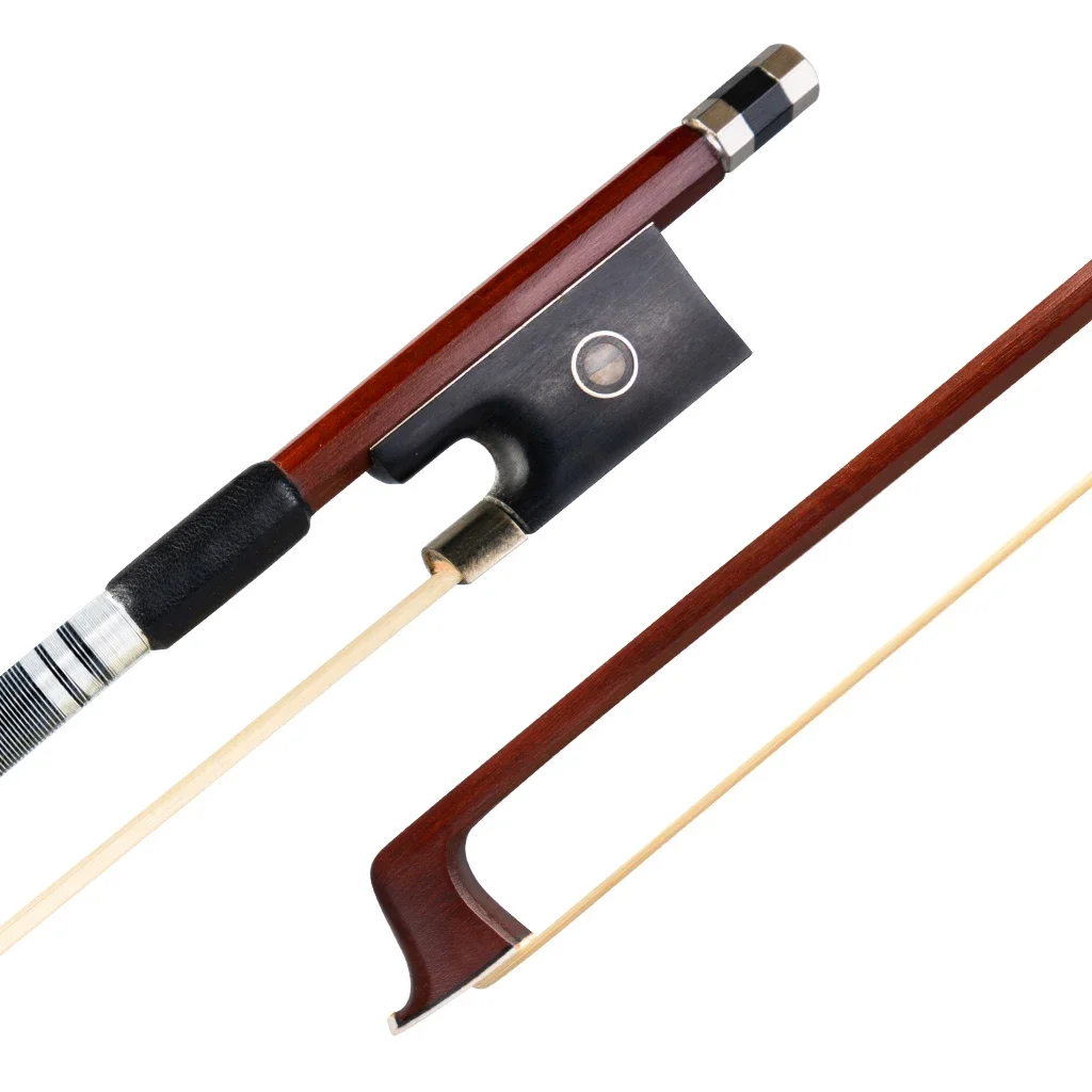 3PCS 4/4 Full Size Student Violin Bow Well Balanced Handmade Brazilwood Bow With Horsehair Ebony Frog Level 780