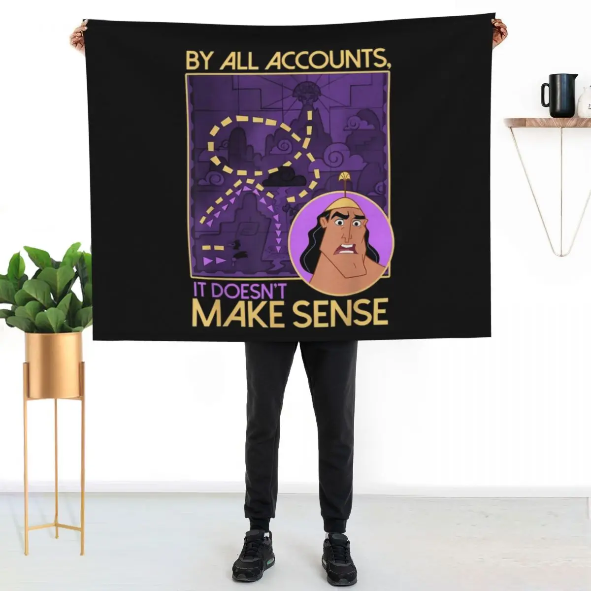 Emperor's New Groove Kronk Doesn't Make Sense \t Throw Blanket couch cozy soft plush fuzzy picnic outdoor blanket