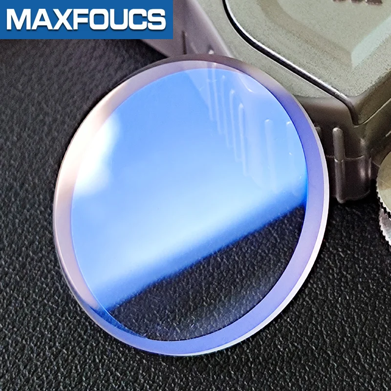 Mineral glass Flat 28*2.5mm For SKX013 SKX015 SNK031 With Big Chamfer Blue AR-Coating Watch Crystal Parts