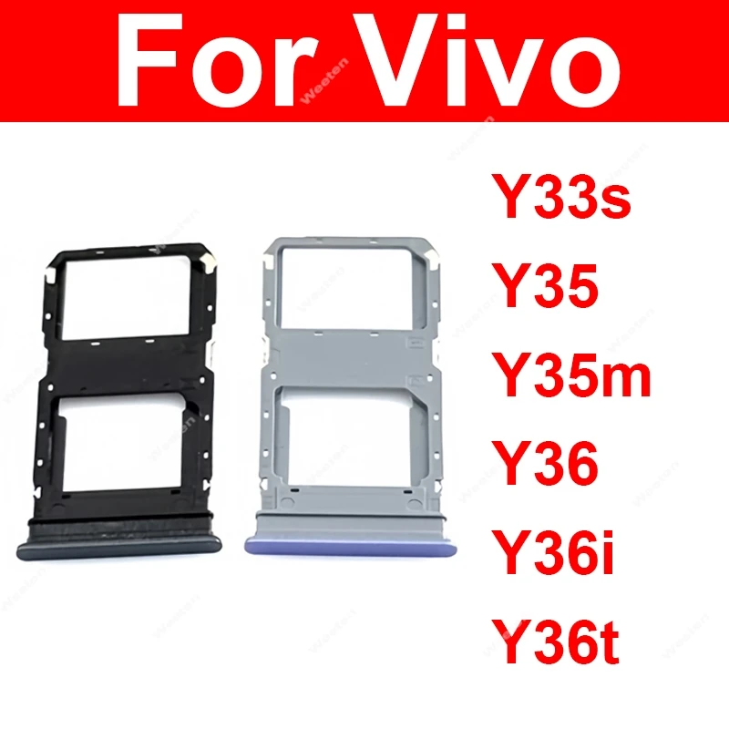 

Лоток для SIM-карты для Vivo Y33s Y35 Y35m Y36 Y36i Y36t 4G 5G Лоток для SIM-карты Держатель адаптера для карт Запасные части