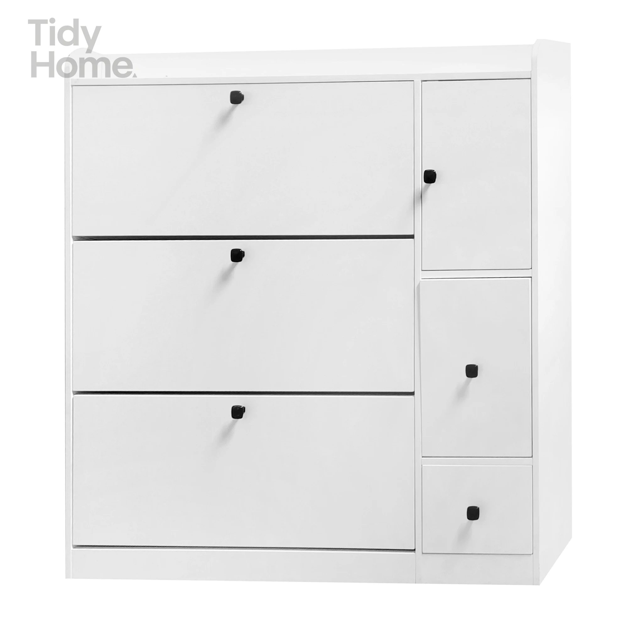 Versatile Shoe Cabinet with 3 Flip Drawers, Maximum Storage Entryway Organizer with Drawer, Free Standing Shoe Rack  muebles