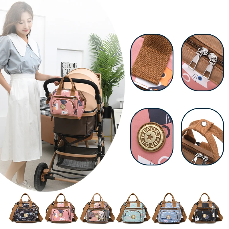 Waterproof Diaper Bag Large Capacity Mommy Travel Bag Multifunctional Maternity Mother Baby Stroller Bags Organizer Mummy Bag