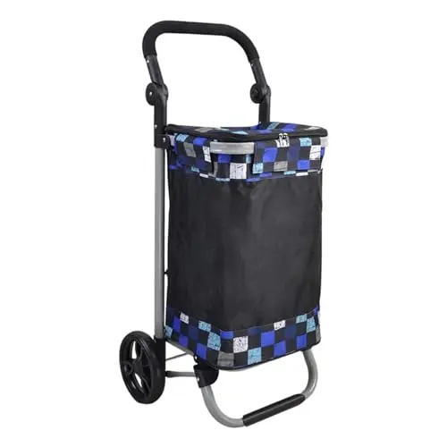 Shopping cart Portable Shopping Trolley Home Folding Shopping Carts Large Capacity Practical Grocery Cart Save Worry