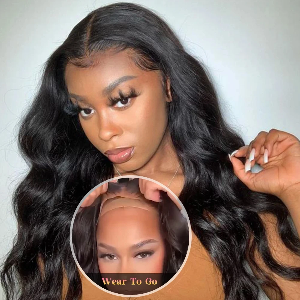 

4x4 5x5 Hd Transparent Body Wave Lace Closure Wig Human Hair Glueless Wig Ready To wear Pre Cut Pre Plucked Brazilian Wigs