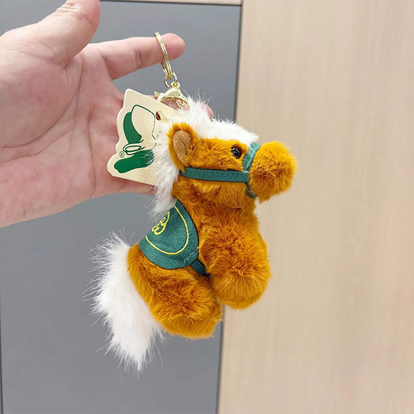 Plush Keychain 2026 New Year Animal Keyring 3.93in High Horse Purse Charm For Men Family Girlfriend Girl Boy Kids Birthday Tote