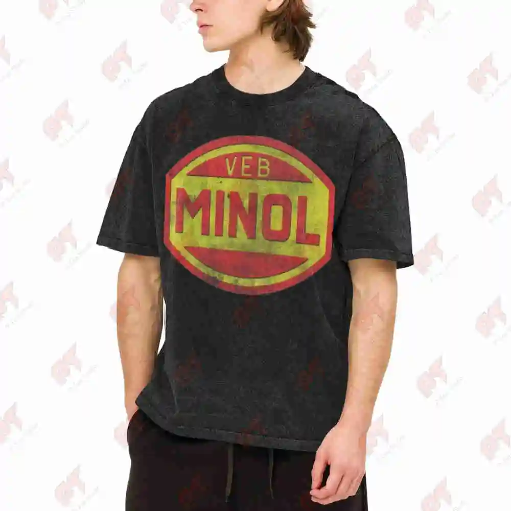 VEB Minol Vintage 80S 90S Vintage Washed Tee Pure Cotton T-Shirt