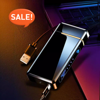 2025 Windproof Electronic Arc Metal Lighter Flameless USB Touch Sensor Cigarette Lighter Outdoor Portable Lighter Men's Gifts