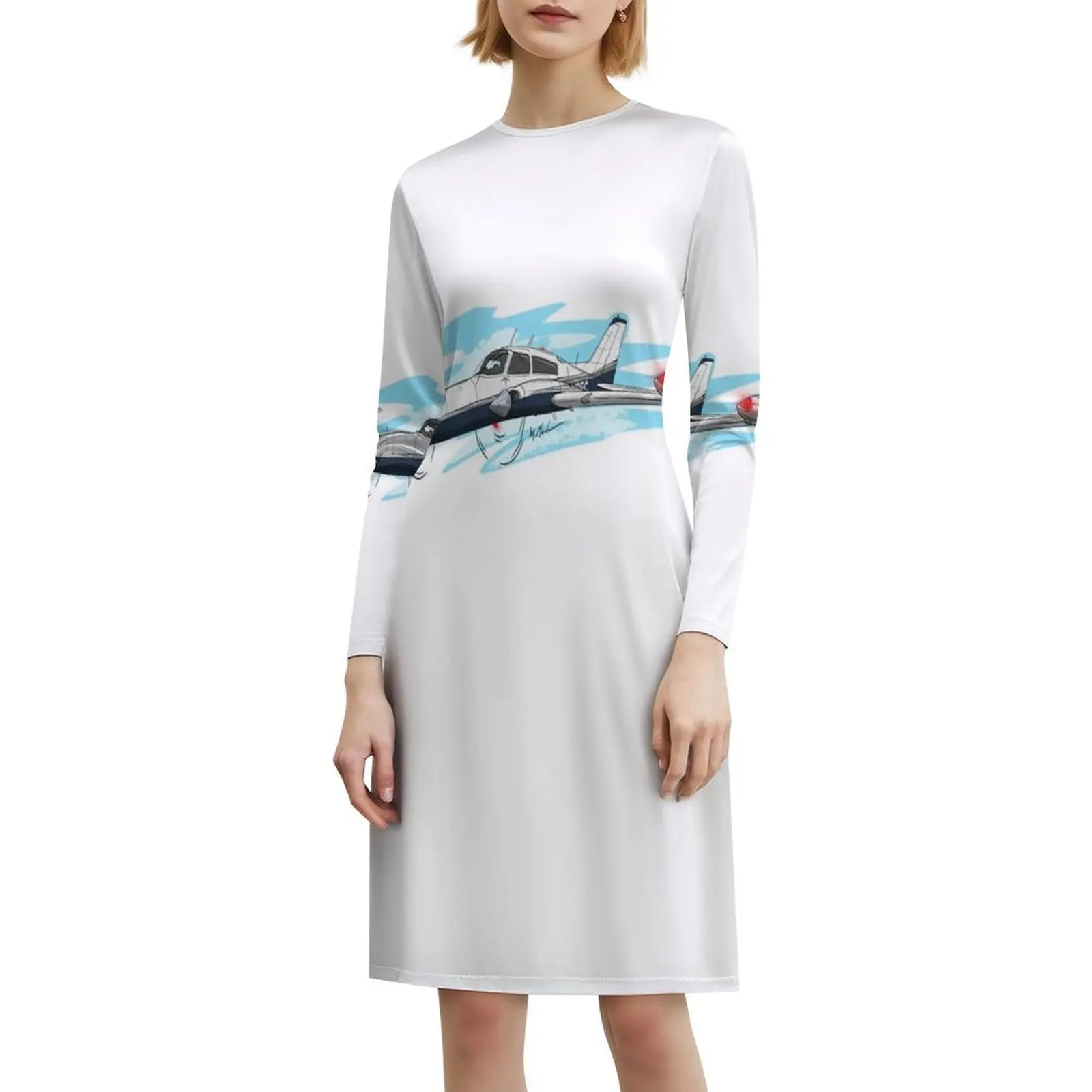 فستان سيسنا 310 بوهيمي بدون أكمام للنساء مطبوع فساتين حفلات الشاطئ سيسنا 310 310R بايبر شيروكي 300 فستان سهرة للنساء #6