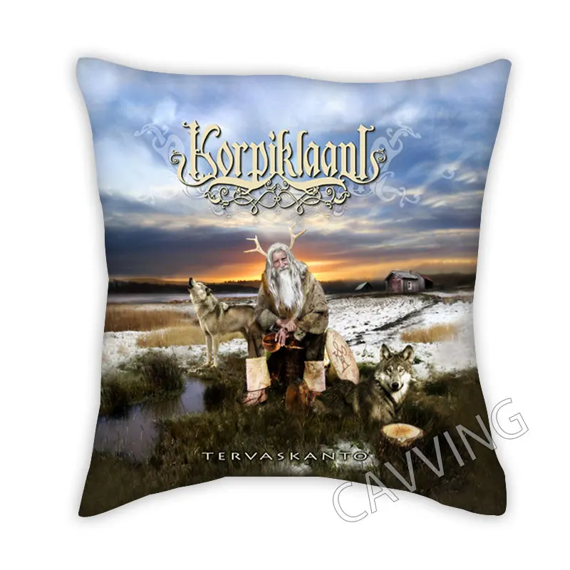 

Korpiklaani Band 3D Printed Polyester Decorative Pillowcases Throw Pillow Cover Square Zipper Cases Fans Gifts