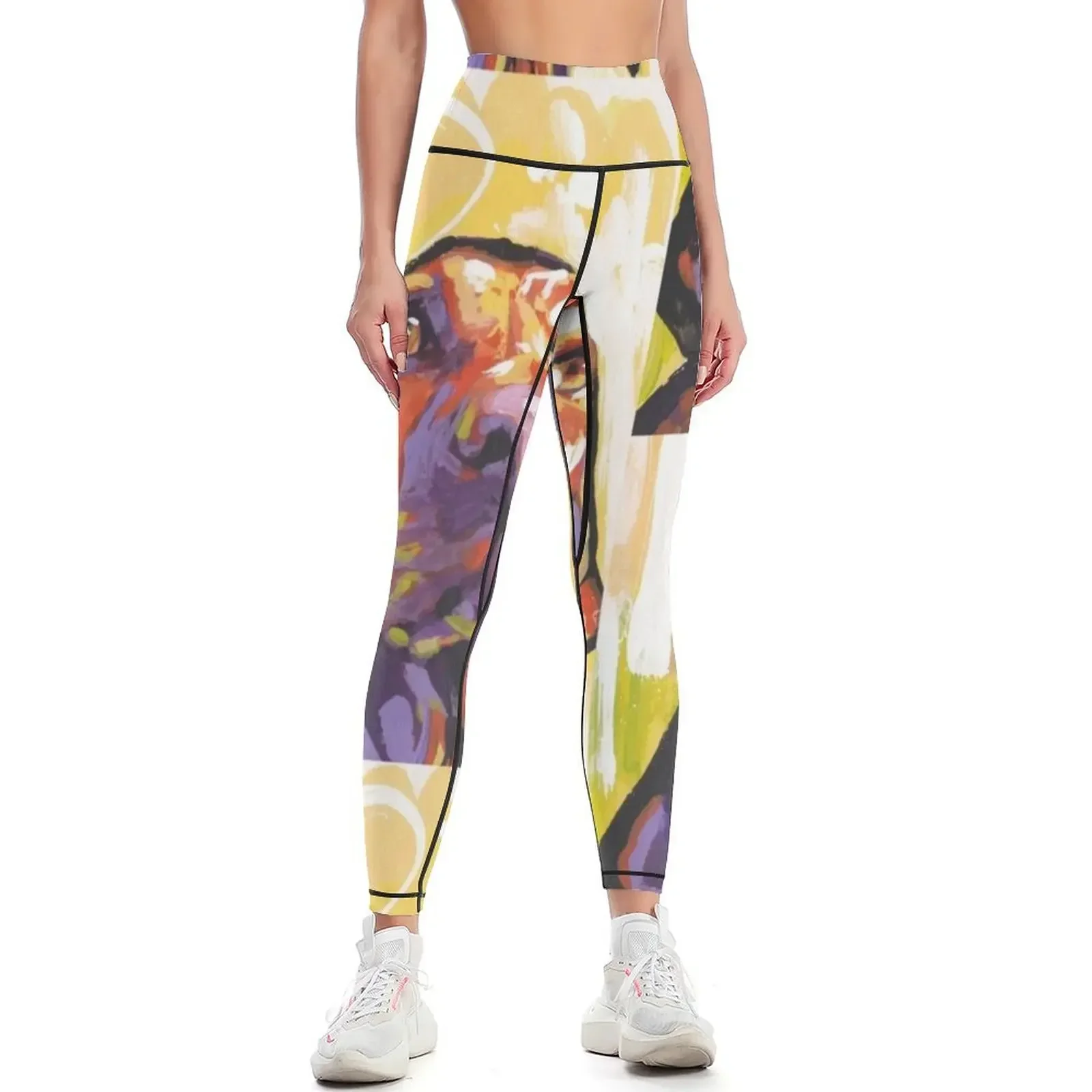 

Vizsla Dog Bright colorful pop dog art Leggings Women's sports Women's tights sports shirts gym sporty woman gym Womens Leggings