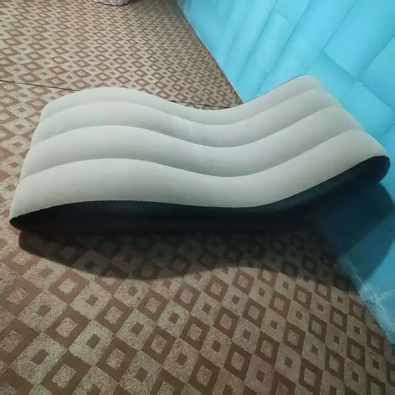 New Inflatable Sofa Wave S Recliner Pvc Flocking Foldable