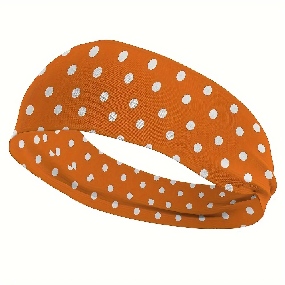 Chic Polka Dot Soft Headband for Women Breathable, Sweat-Wicking Yoga Sports Hairband Vintage Style Fashion Accessory