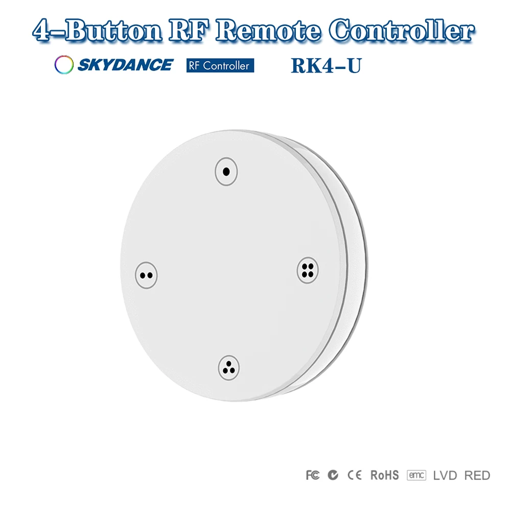 Skydance RK4-1 RK4-2RK4-4RK4-U 1Zone Dimmen 4-Knop 2,4GHzRF Afstandsbediening Voor Single/Dual Color RGB/RGBW LED Controller