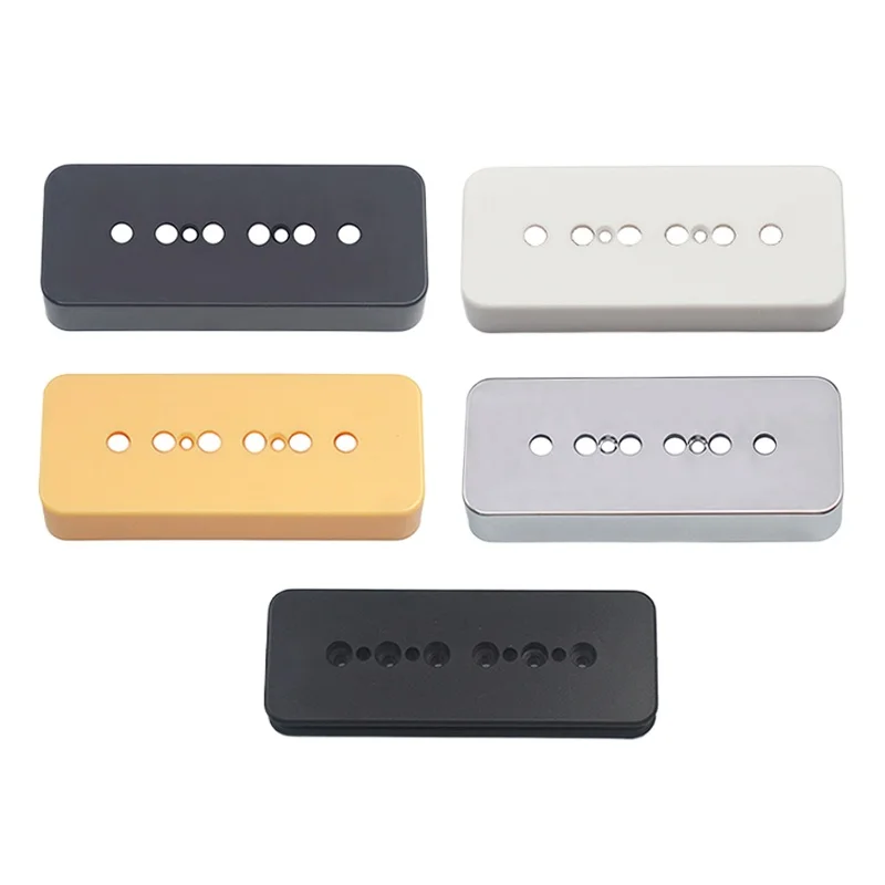 

2Pcs Soapbar Guitar Pickup Cover 50mm and 52mm Pole Spacings for LP P90 Style Guitar Black/White/Yellow/Silver Available