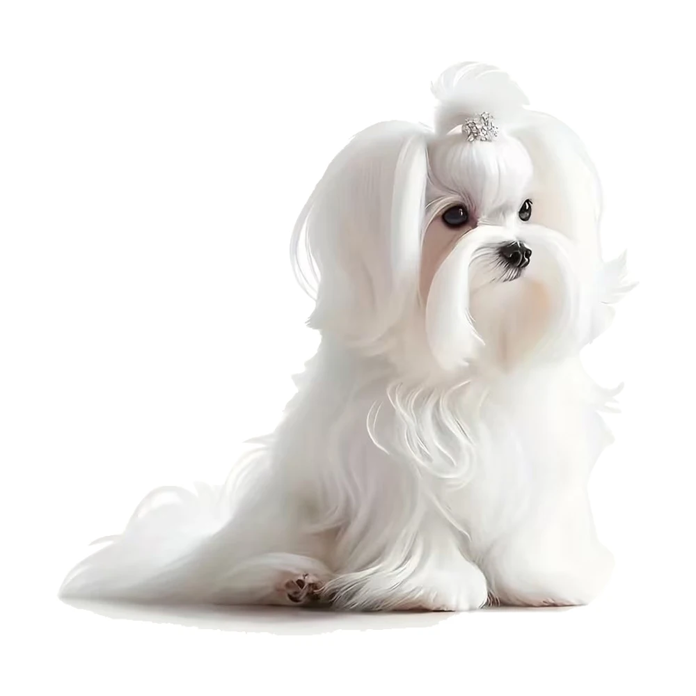 

15cm White Shiny Dog Decals, Self-adhesive, Waterproof Vinyl Stickers for Car, Bumper, Window, Laptop, Wall and Glass Surface