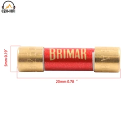 1PC American Brimar Premium FUSE 5x20mm TUBE Original zebra Hawkeye for DAC Amplifier Speaker Subwoofer Loudspeaker HiFi DIY