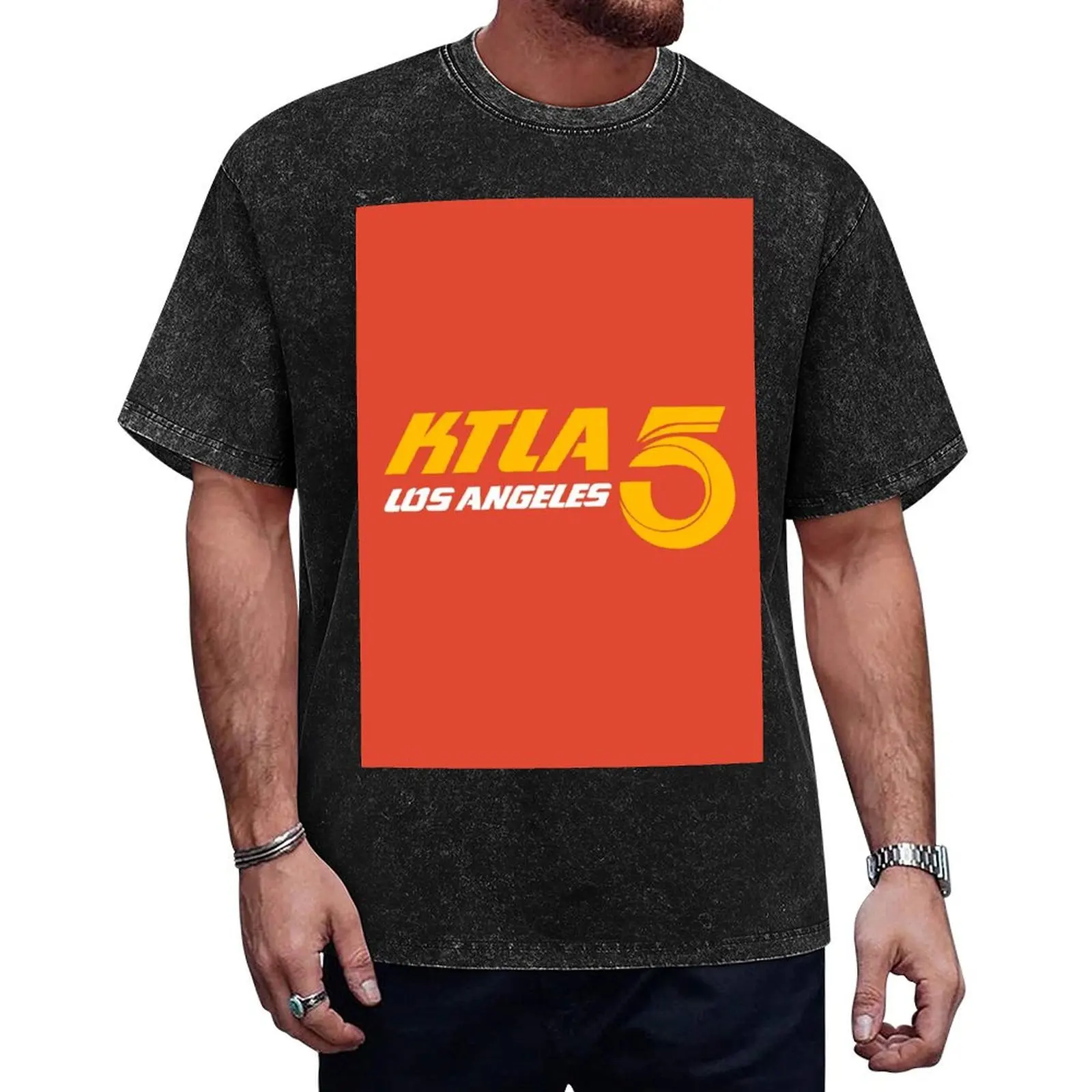

KTLA 5 1980s T-Shirt custom t shirt summer tops cute tops t shirts for men cotton