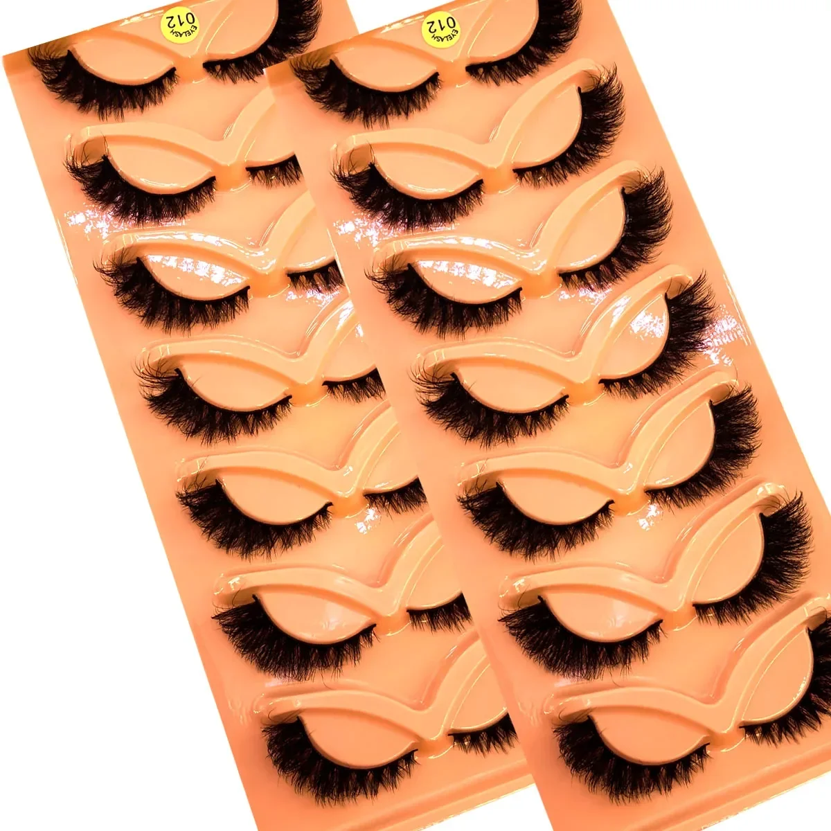 HBZGTLAD 7Pairs 3D Cat Eye Imitation Mink Hair False Eyelash Dramatic False Eyelash Wholesale Full Series False Eyelash Beauty
