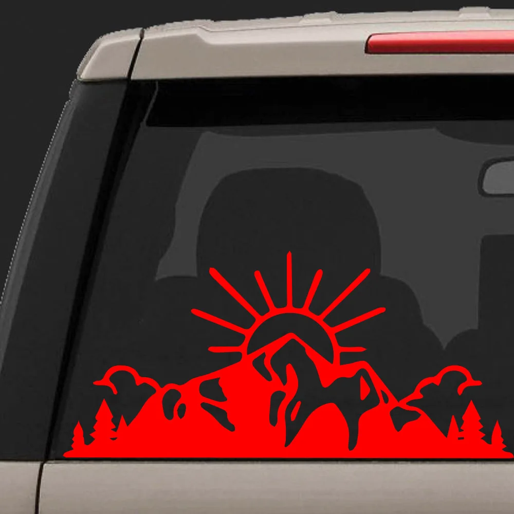 Pegatinas de coche de montaña de dibujos animados, decoración de coche, pegatina Retrovisor lateral para espejo, bricolaje personalizado