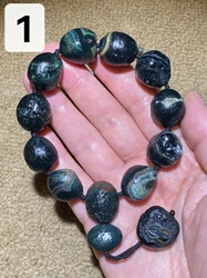 1pcs/lot world's rare collectibles magical strong energy amulets earth gods ghost multi-eyed natural rough stone bracelet taki