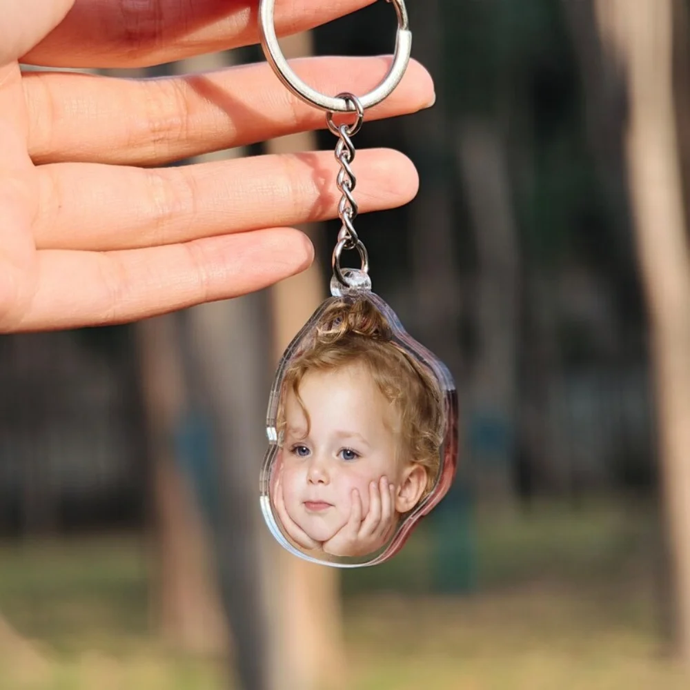 Personalized Custom Acrylic Keychains Customized Photo Fridge Cutout Magnets Customized portrait pet keychain DIY Key Chain Gift view 3