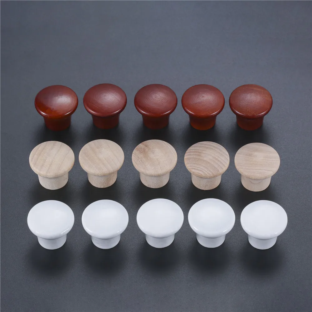 10pcs Mini Wood Knobs w/screw 23*20mm 0.91