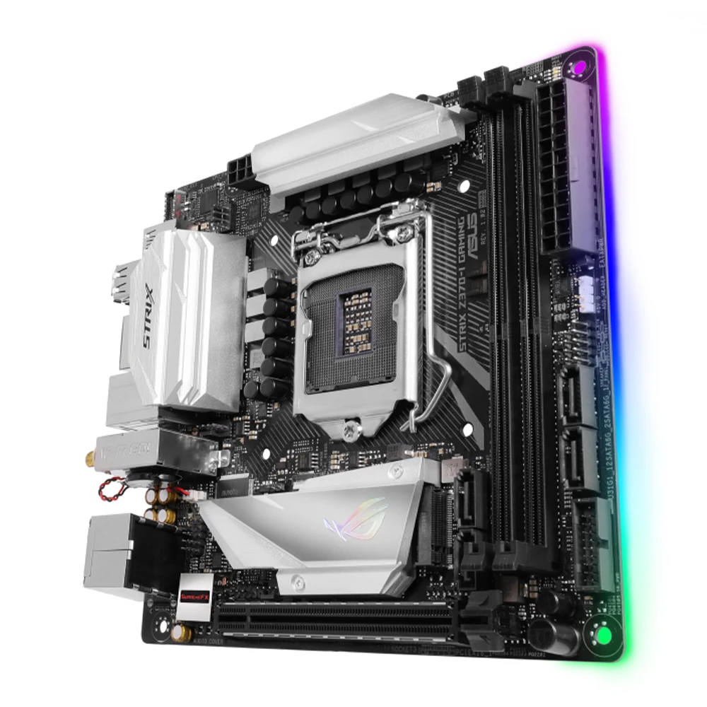 Imagem -05 - Placa-mãe Asus-mini Itx Placa-mãe Strix Z370-i Gaming Lga 1151 Suporte Core I38100 8500 9400f 8700 9900 G5420 Cpu