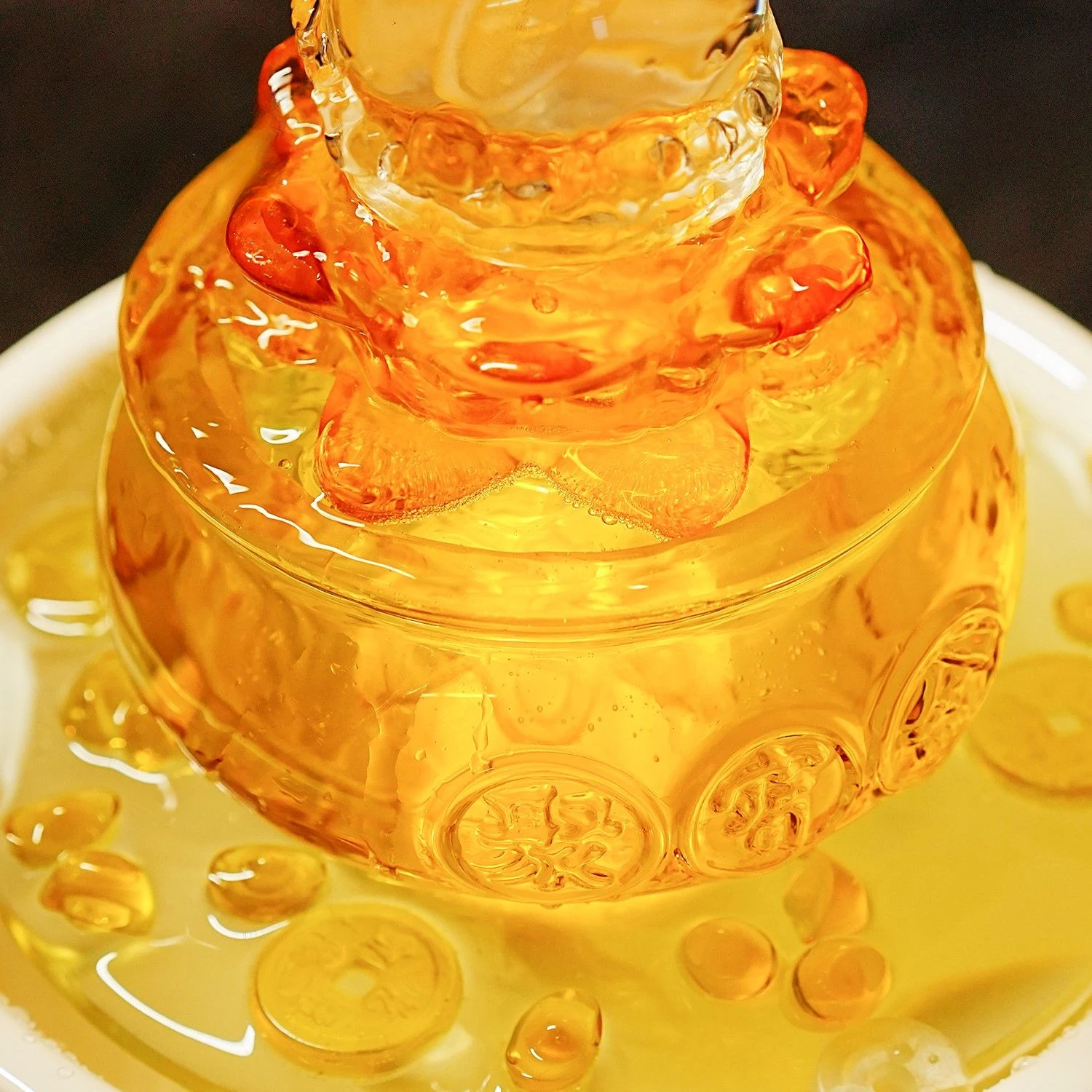 Wealth Treasure Cornucopia Fortune Water Circulating Decoration Home Crystal Ball Automatic Rotation Decoration Opening Gifts