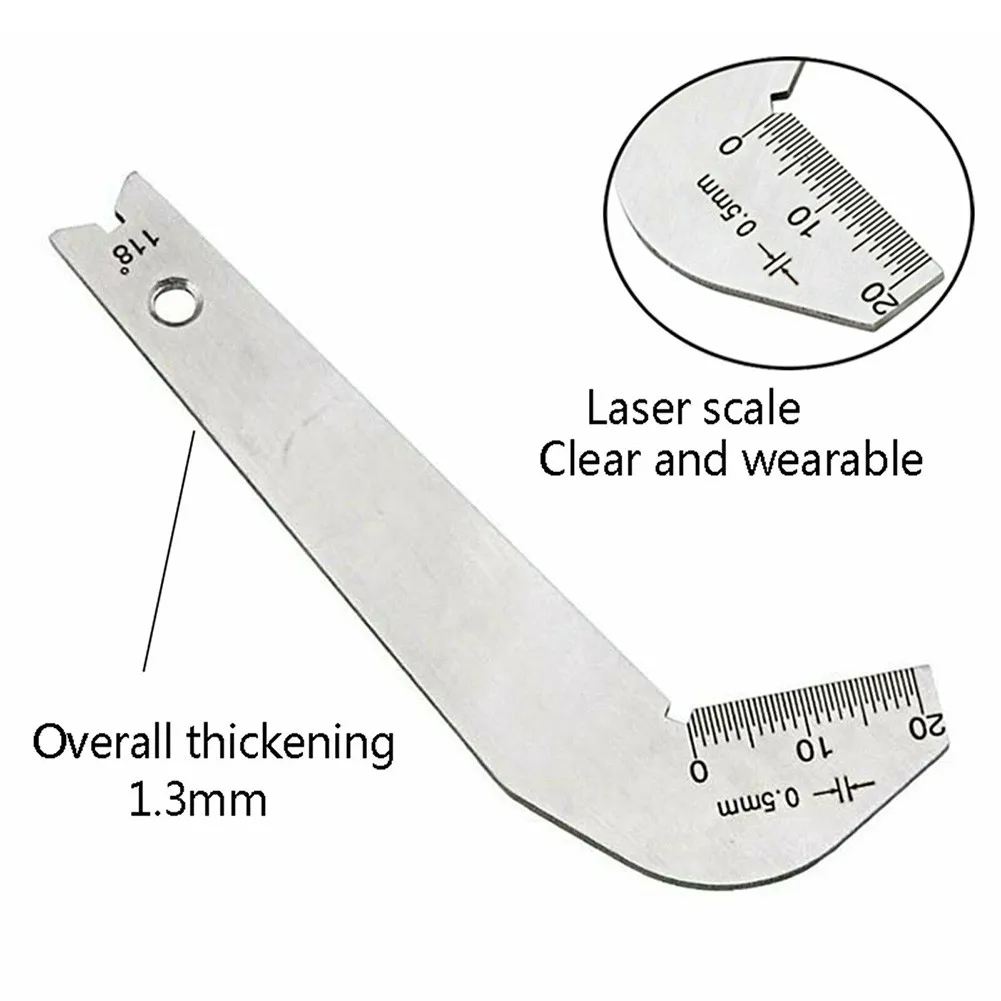 Sharpening Angle Inspection Angle Gauge Sturdy Aluminium Alloy Angle Gauge for Sharpening 118 Degree Drill Bit