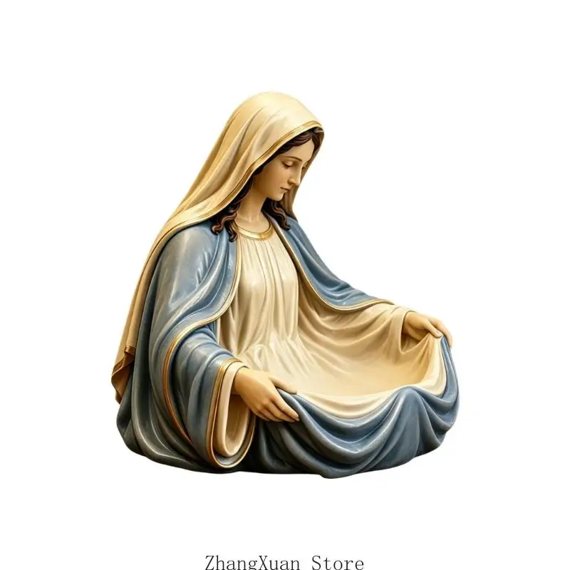 Halber Fuß aus Polyresin, meditierende heilige Statue, für Schmuck, Kreise, Ohrringe, Zuhause, Kirche, Geschenk, 3 x – Detail 2