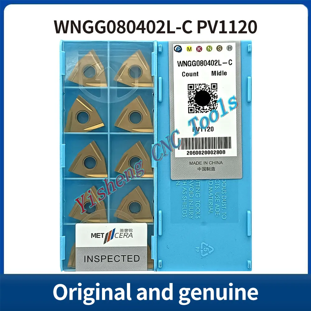 Utensili da taglio METCERA WNGG080402L-C WNGG080402R-C WNGG080404L-C WNGG080404R-C MC1020 PV1120 PV4312 Inserti CNC in metallo duro di tungsteno