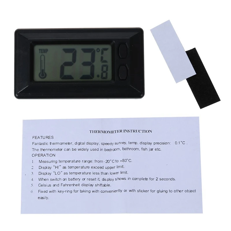 Promotion! 2X LCD Display Digital Car Indoor Temperature Thermometer